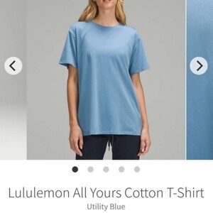 Lululemon Utility Blue Cotton T-Shirt
